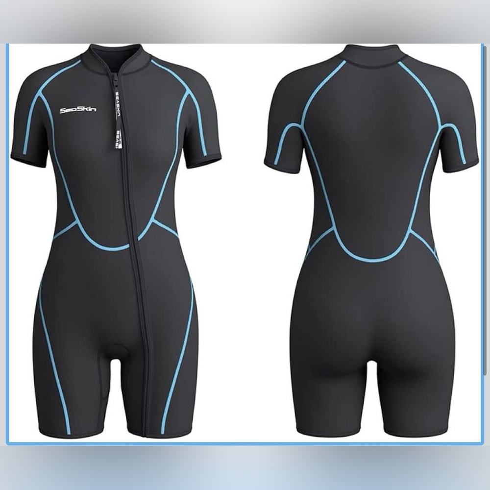 Seaskin Mens 3mm Shorty Wetsuit Womens, Full Body Diving Suit